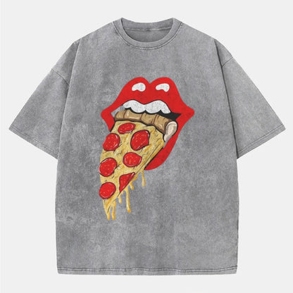 Vintage Eat Pizza Washed T-Shirt