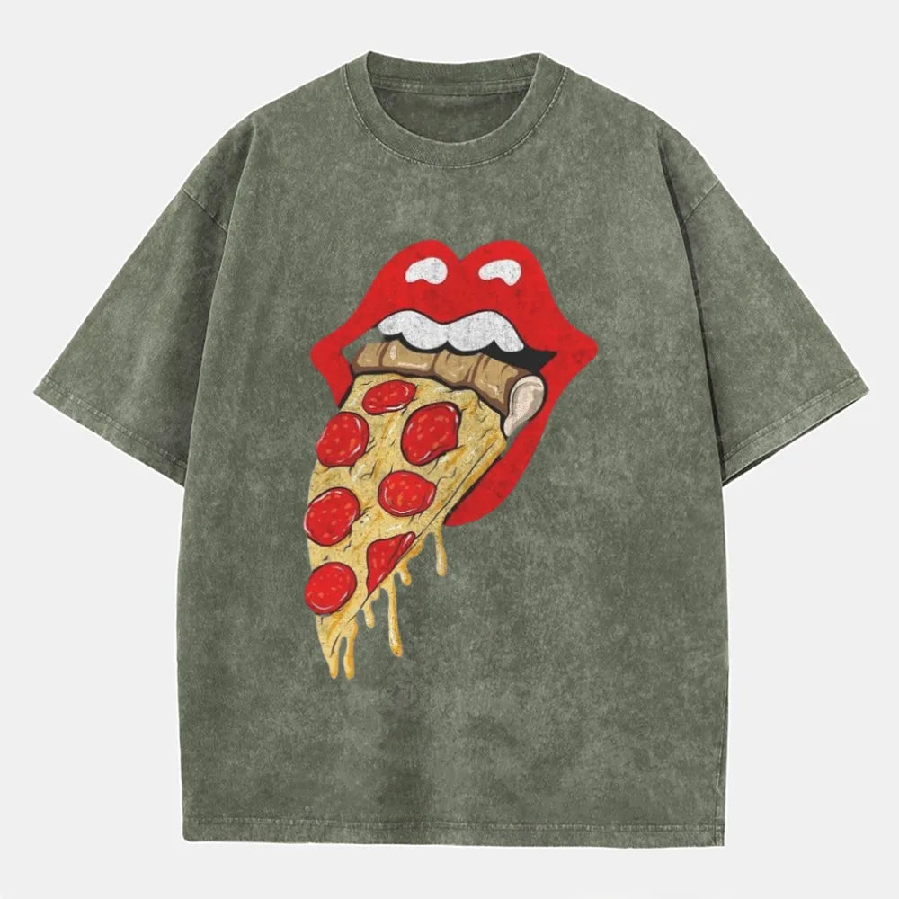 Vintage Eat Pizza Washed T-Shirt