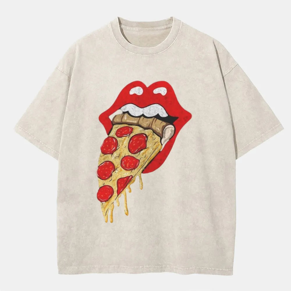 Vintage Eat Pizza Washed T-Shirt