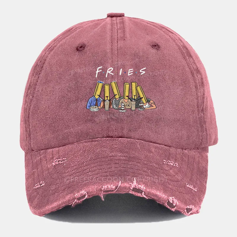 Vintage Fries People Ripped Washed Cap