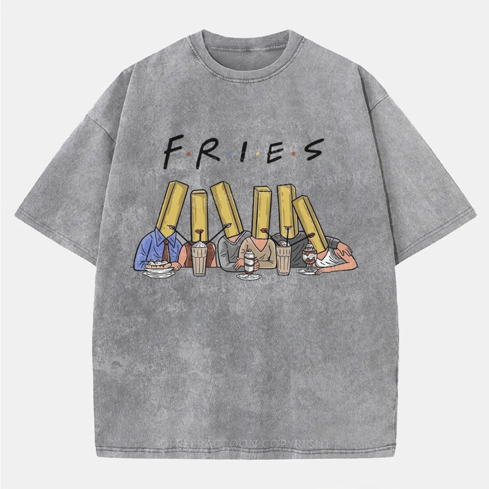 Vintage Fries People Washed T-Shirt