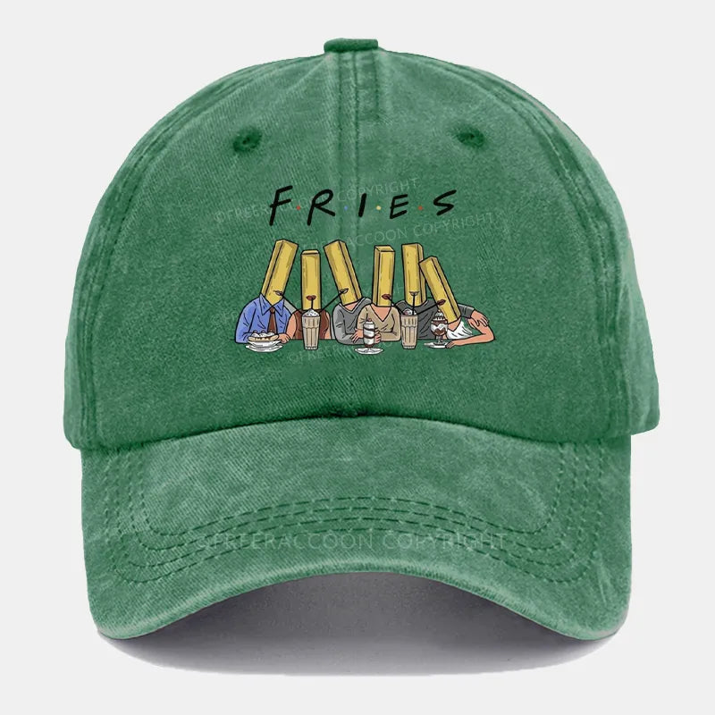 Vintage Fries People Washed Cap