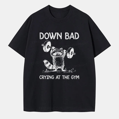 Vintage Raccoon Down Bad Crying At The Gym Classic T-Shirt