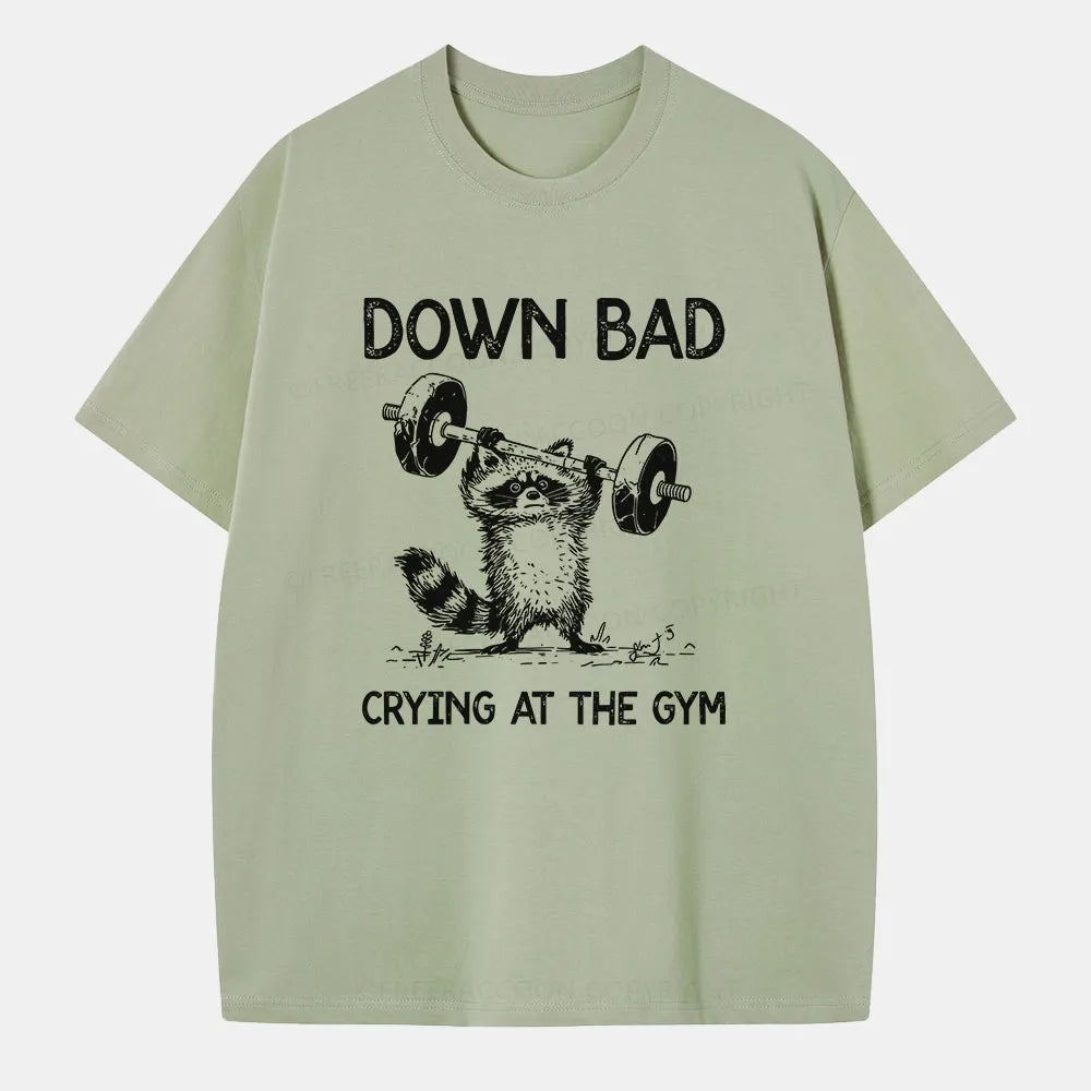 Vintage Raccoon Down Bad Crying At The Gym Classic T-Shirt