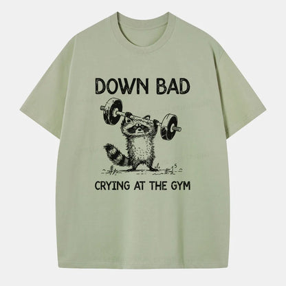 Vintage Raccoon Down Bad Crying At The Gym Classic T-Shirt