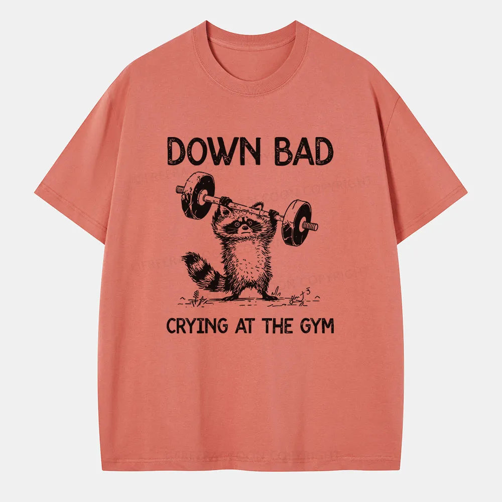 Vintage Raccoon Down Bad Crying At The Gym Classic T-Shirt