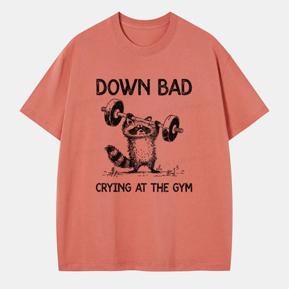 Vintage Raccoon Down Bad Crying At The Gym Classic T-Shirt