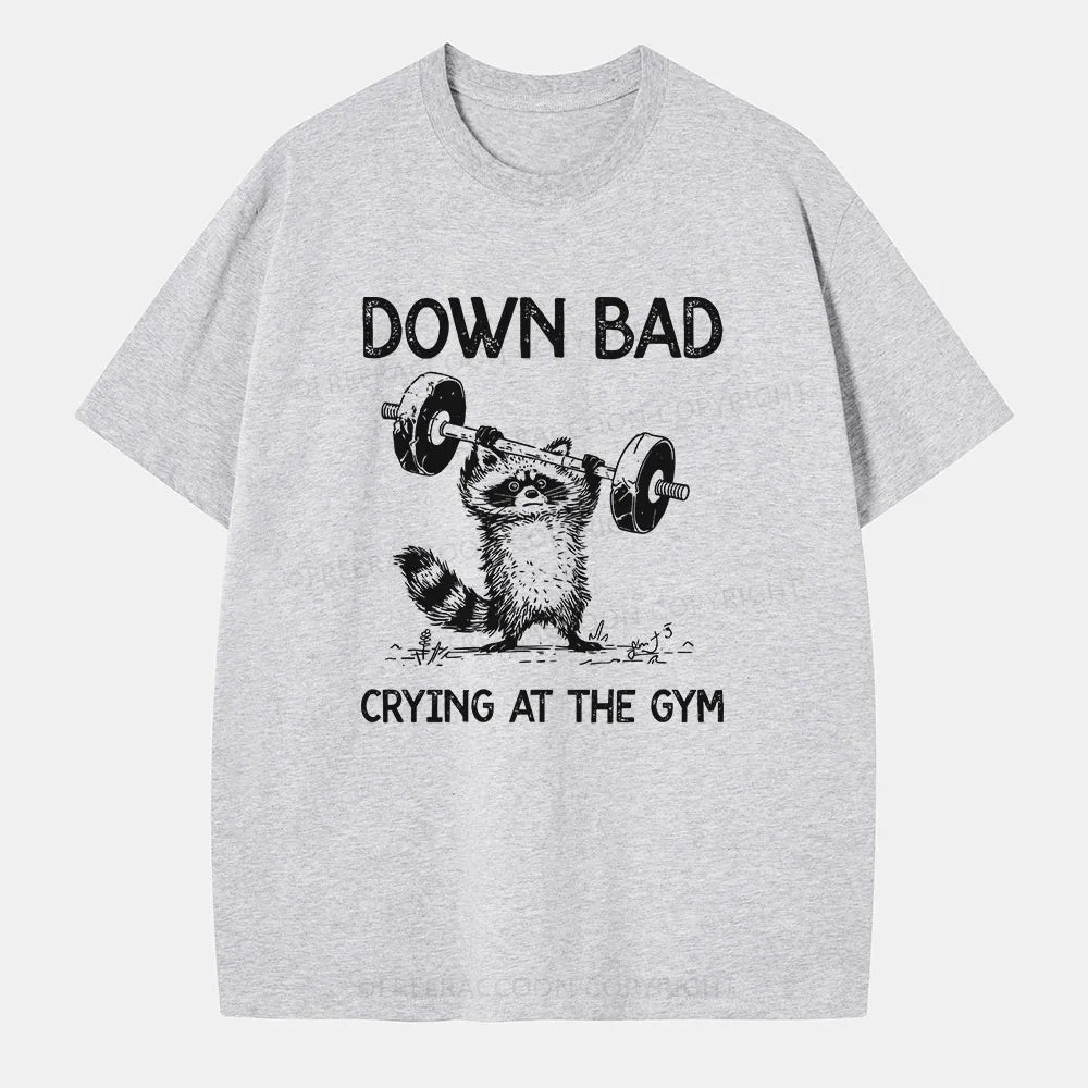 Vintage Raccoon Down Bad Crying At The Gym Classic T-Shirt