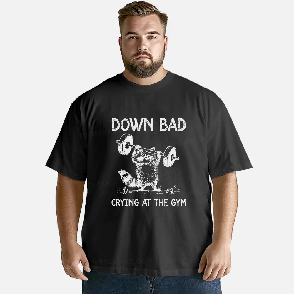 Vintage Raccoon Down Bad Crying At The Gym Classic T-Shirt