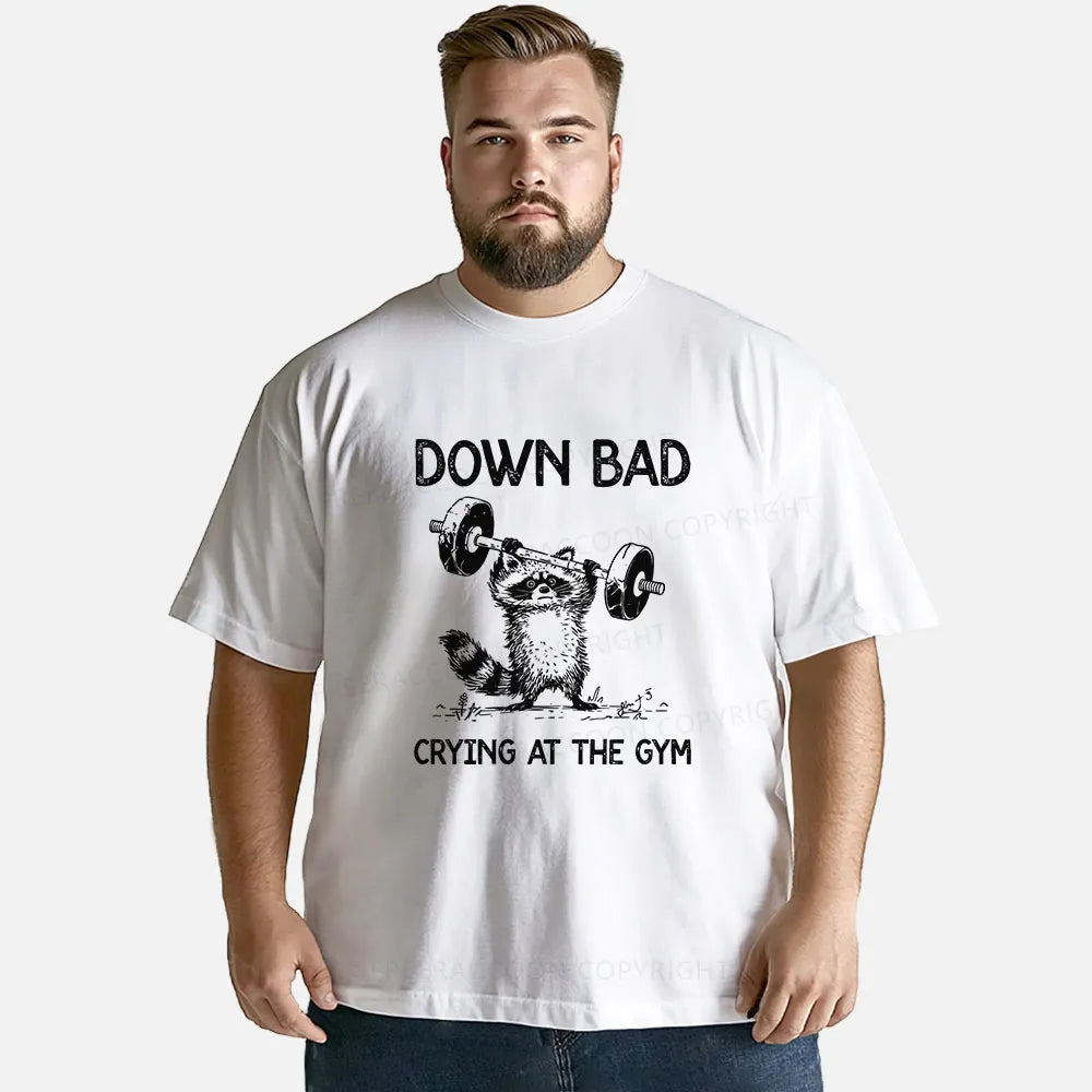 Vintage Raccoon Down Bad Crying At The Gym Classic T-Shirt