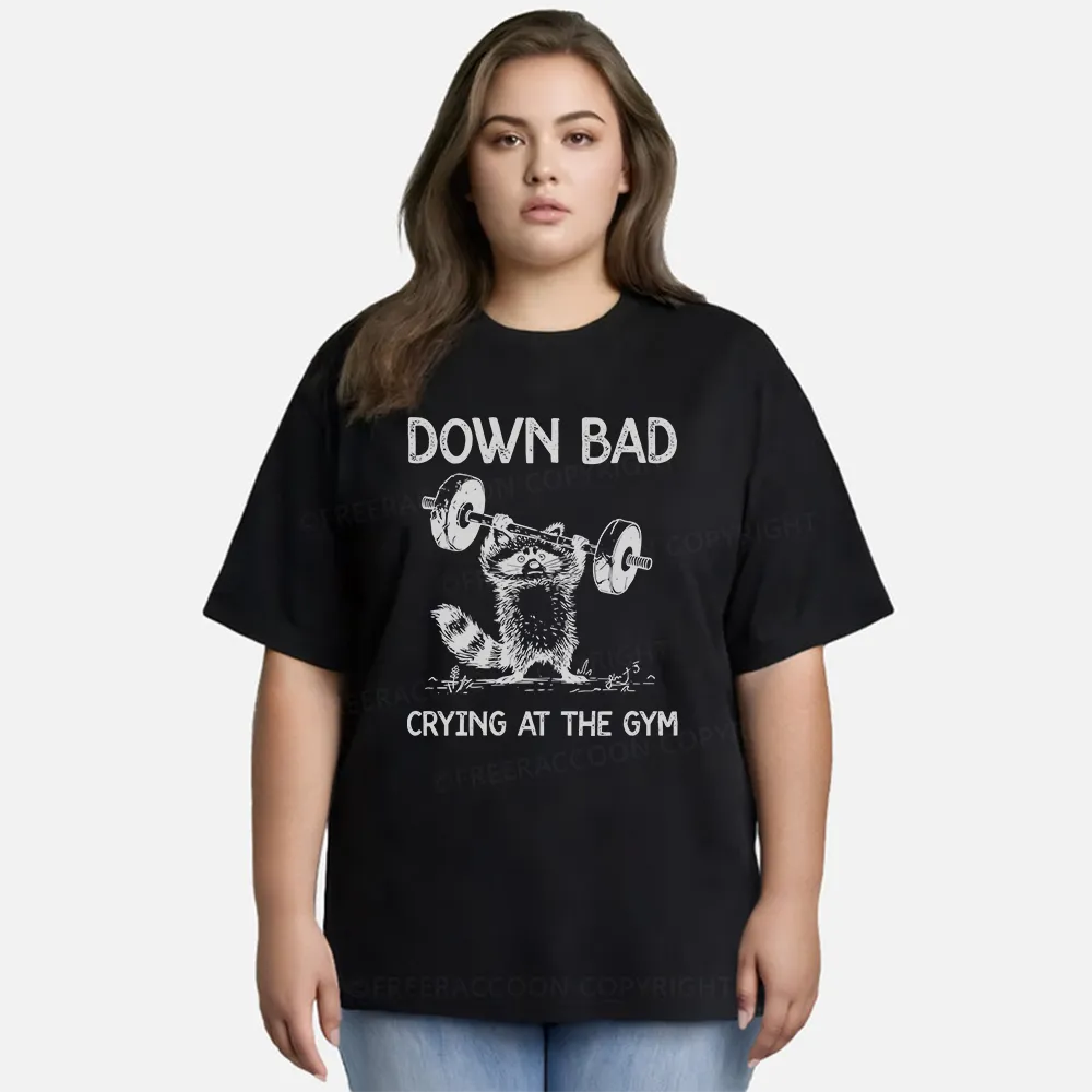 Vintage Raccoon Down Bad Crying At The Gym Classic T-Shirt