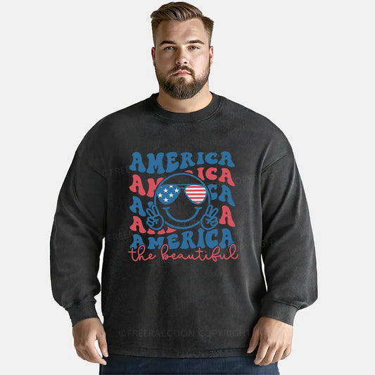 Vintage America The Beautiful Washed Long Sleeve Shirt