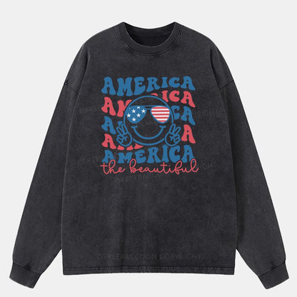 Vintage America The Beautiful Washed Long Sleeve Shirt