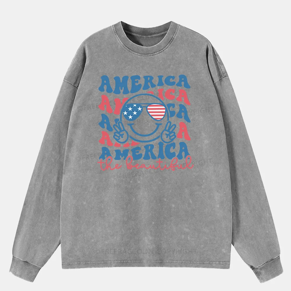 Vintage America The Beautiful Washed Long Sleeve Shirt