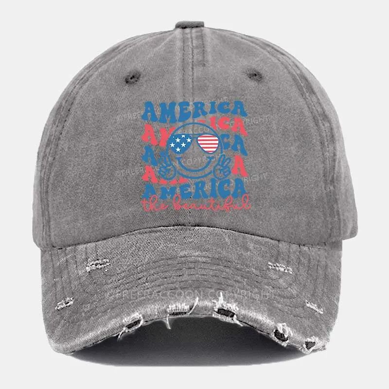 Vintage America The Beautiful Ripped Washed Cap