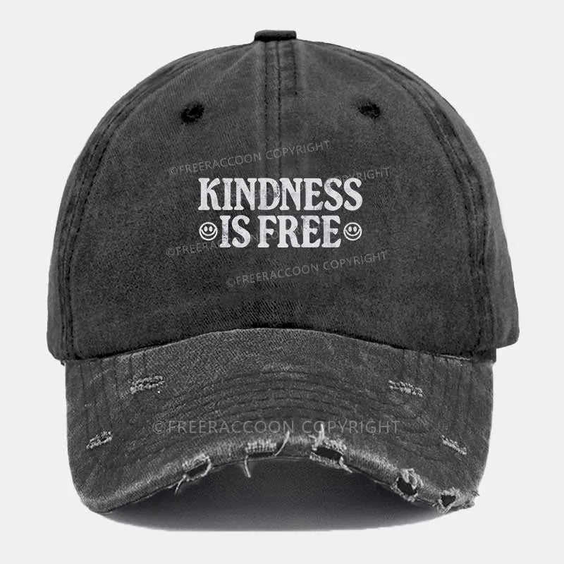 Vintage Kindness Is Free Ripped Washed Cap