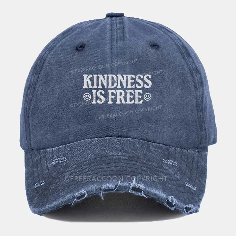 Vintage Kindness Is Free Ripped Washed Cap