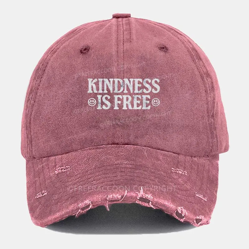 Vintage Kindness Is Free Ripped Washed Cap