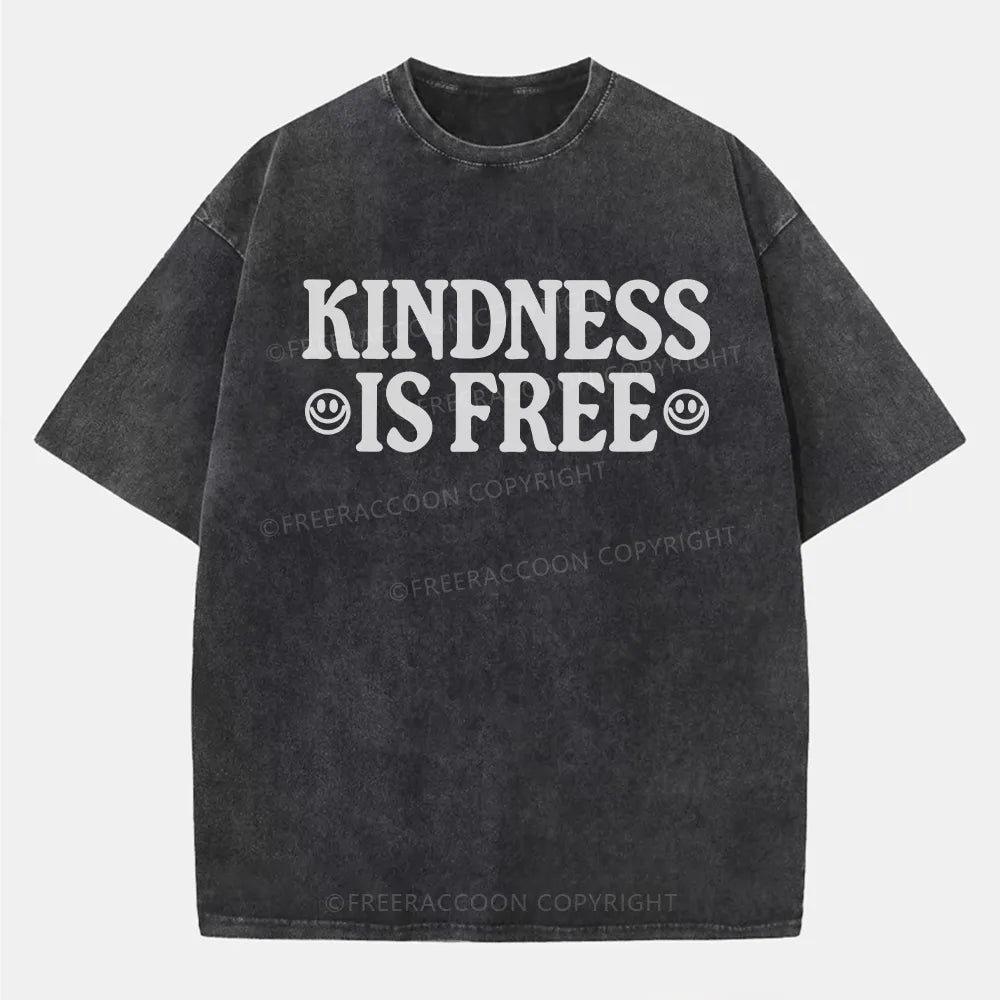 Vintage Kindness Is Free Washed T-Shirt