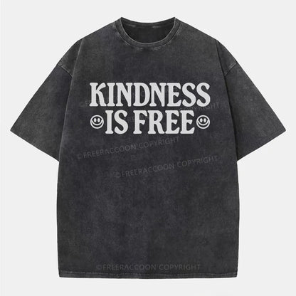 Vintage Kindness Is Free Washed T-Shirt