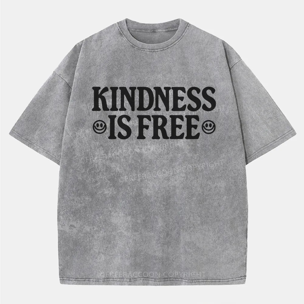 Vintage Kindness Is Free Washed T-Shirt