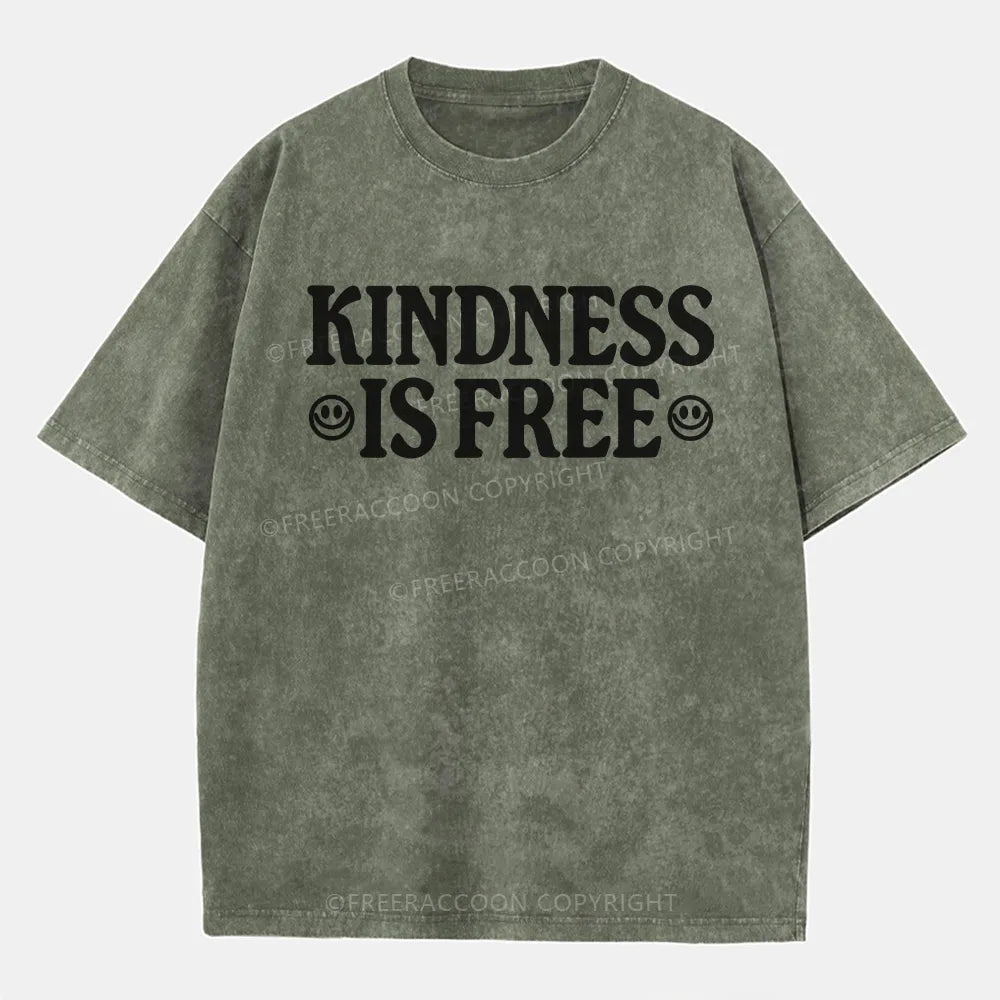 Vintage Kindness Is Free Washed T-Shirt