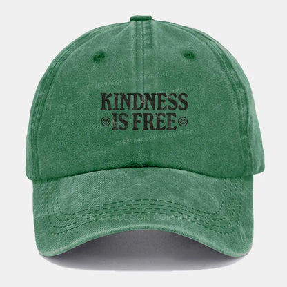 Vintage Kindness Is Free Washed Cap