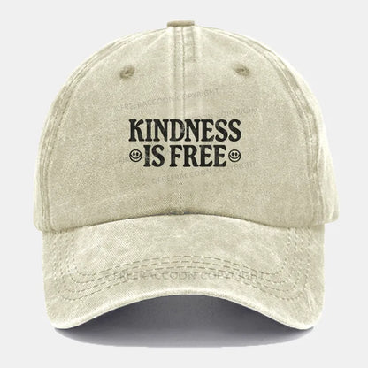 Vintage Kindness Is Free Washed Cap