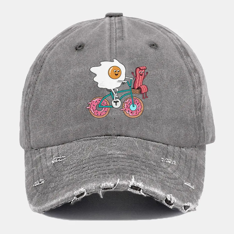 Vintage Break-Fast Ripped Washed Cap