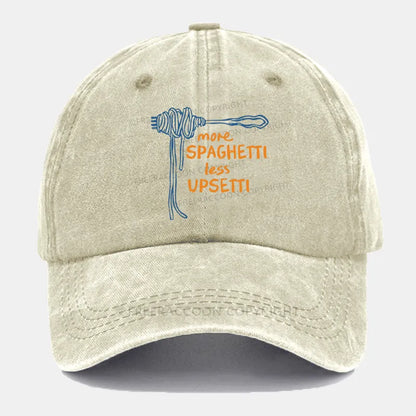 Vintage More Spaghetti Less Upsetti Washed Cap