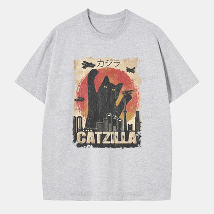 Vintage Catzilla Funny Black Cat Classic T-Shirt