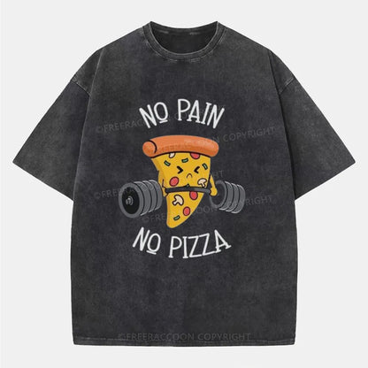 Vintage No Pain No Pizza Washed T-Shirt