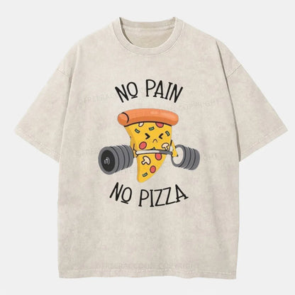 Vintage No Pain No Pizza Washed T-Shirt