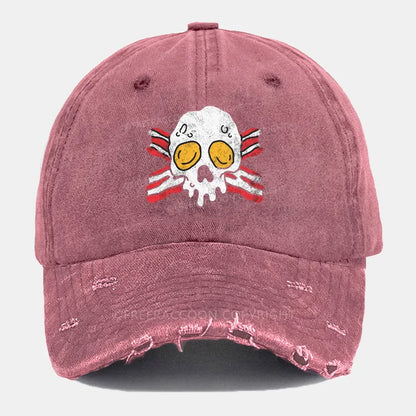 Vintage Bacon And Eggs Ripped Washed Cap