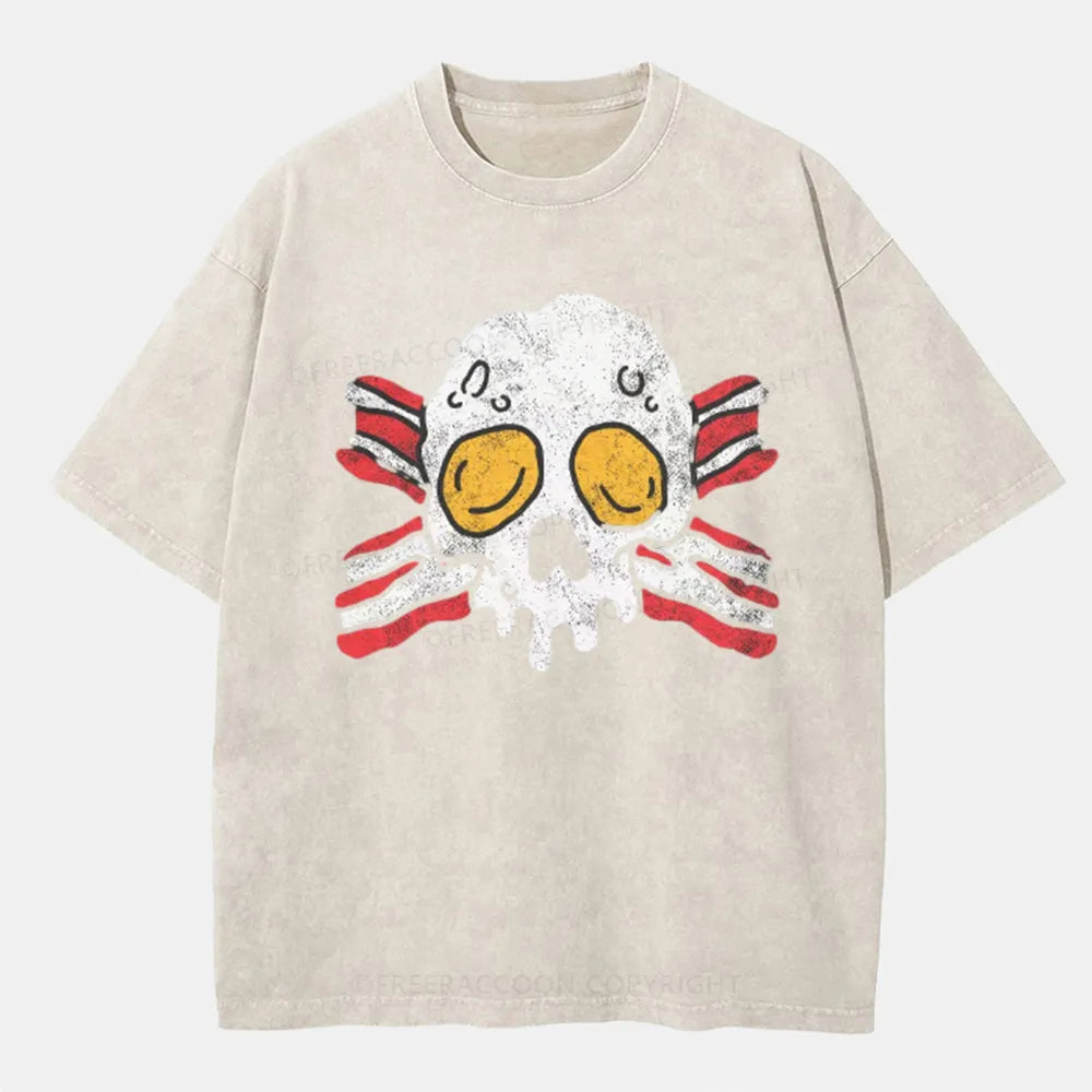 Vintage Bacon And Eggs Washed T-Shirt