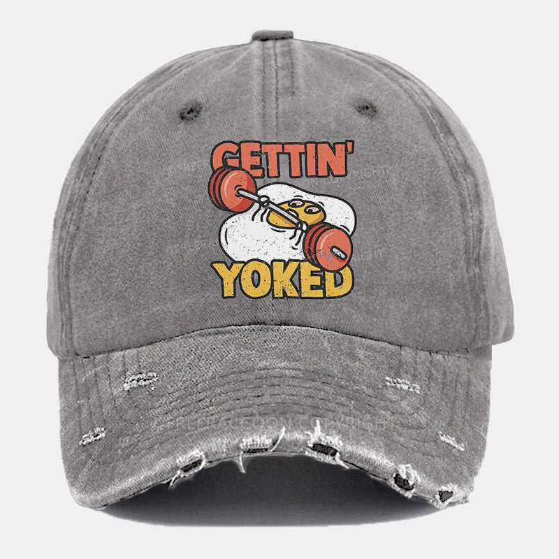 Vintage Gettin' Yoked Ripped Washed Cap