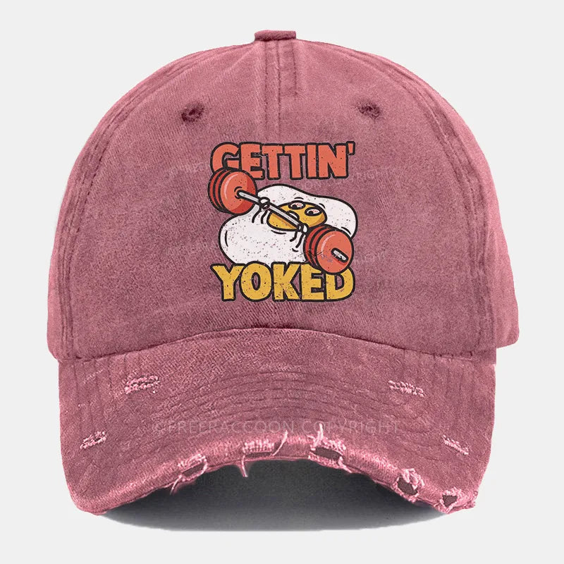 Vintage Gettin' Yoked Ripped Washed Cap