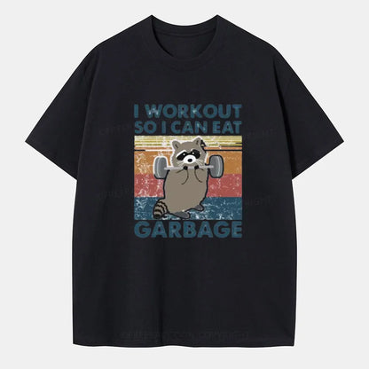 Vintage Raccoon I Workout So I Can Eat Garbage Classic T-Shirt