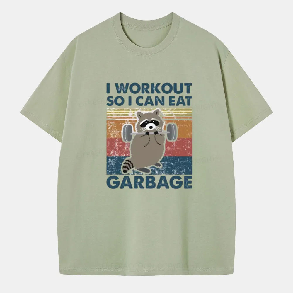 Vintage Raccoon I Workout So I Can Eat Garbage Classic T-Shirt