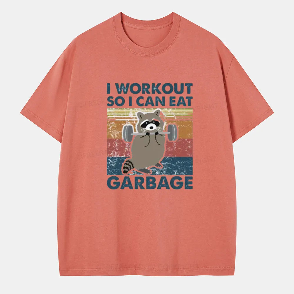 Vintage Raccoon I Workout So I Can Eat Garbage Classic T-Shirt