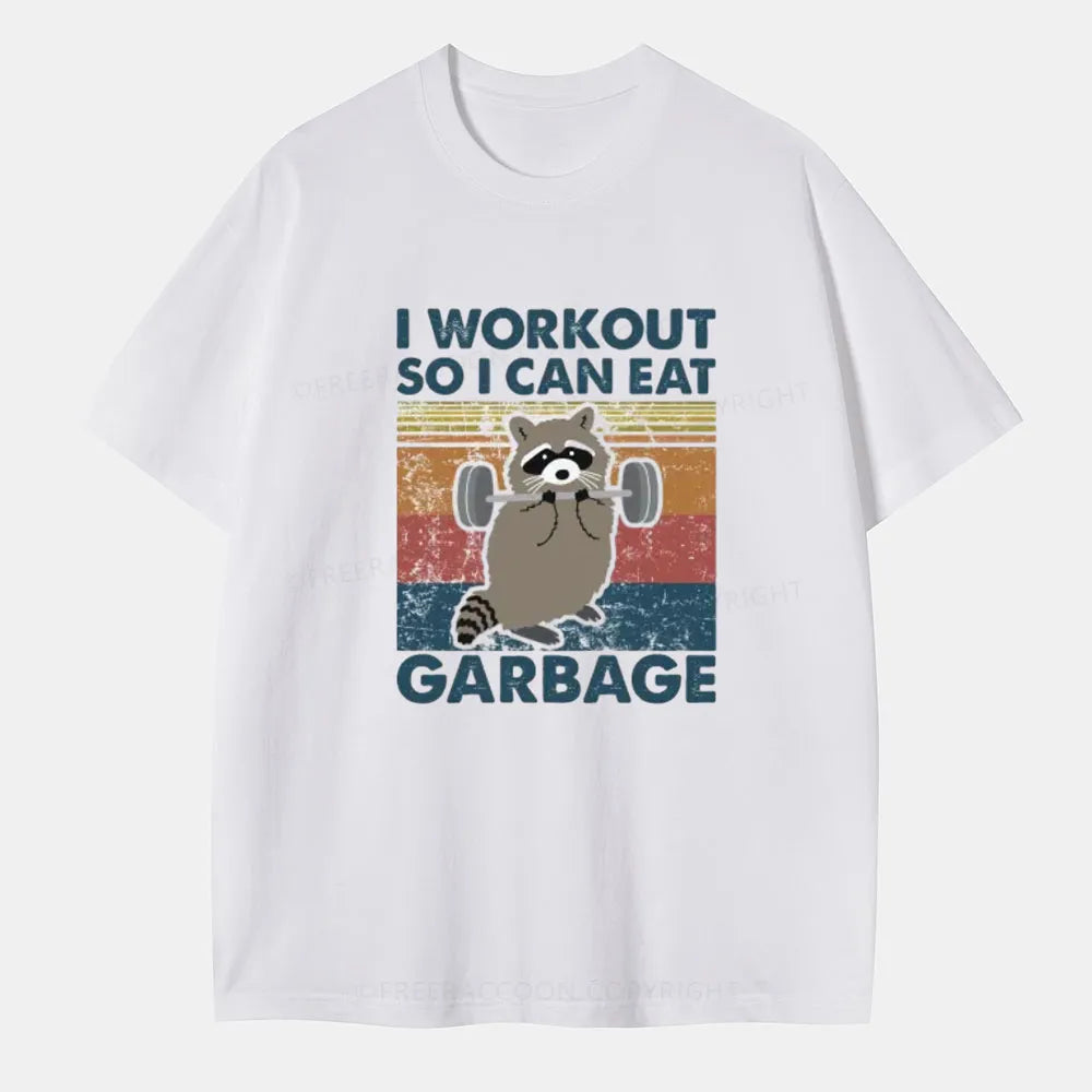 Vintage Raccoon I Workout So I Can Eat Garbage Classic T-Shirt