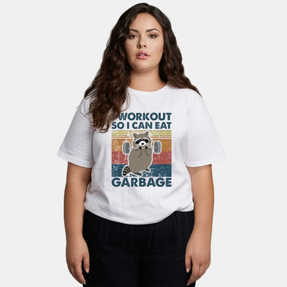 Vintage Raccoon I Workout So I Can Eat Garbage Classic T-Shirt