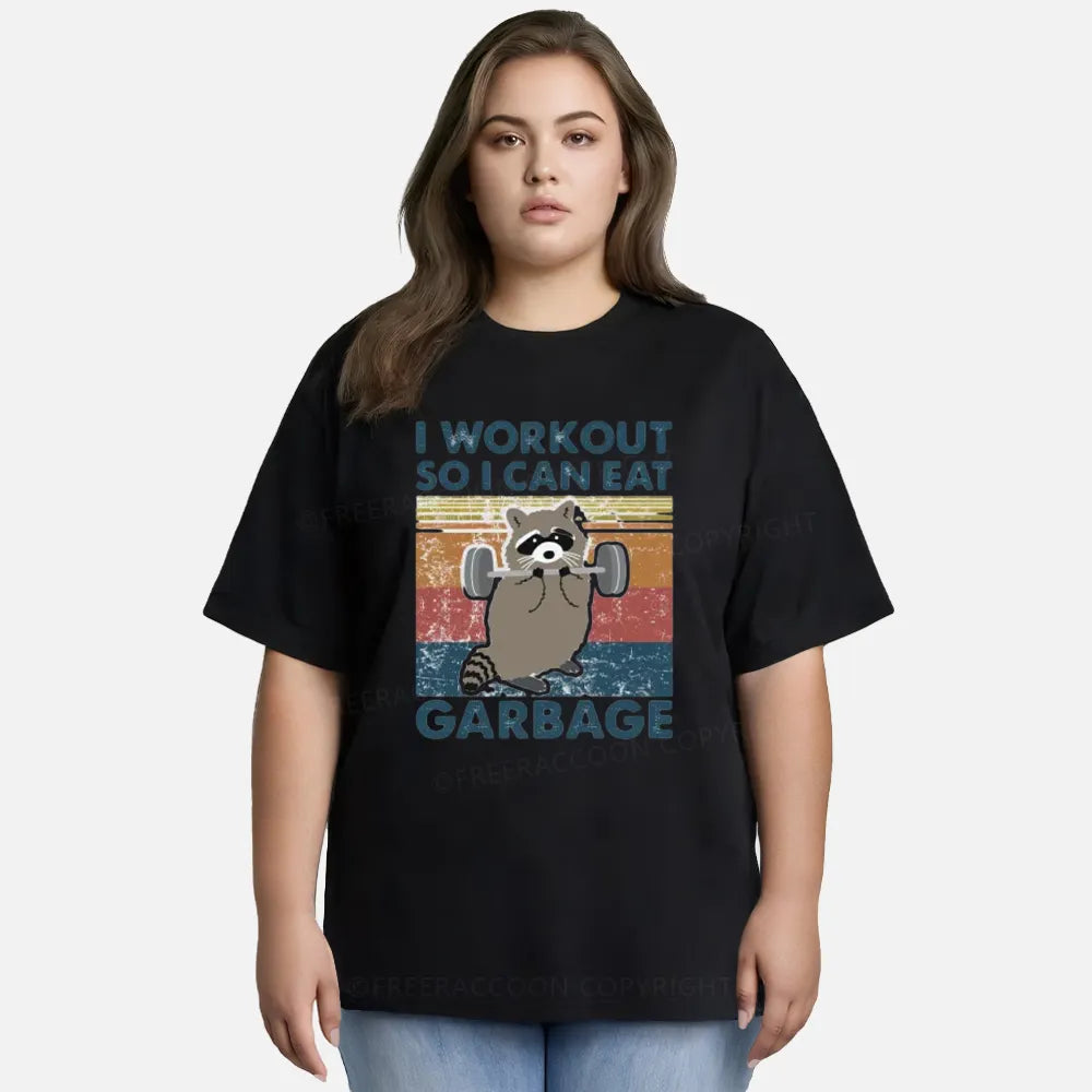 Vintage Raccoon I Workout So I Can Eat Garbage Classic T-Shirt