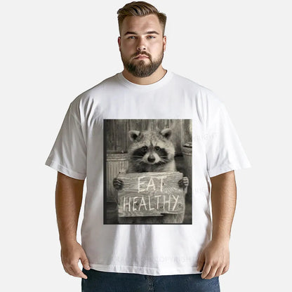 Vintage Trash Raccoon Eat Healthy Classic T-Shirt