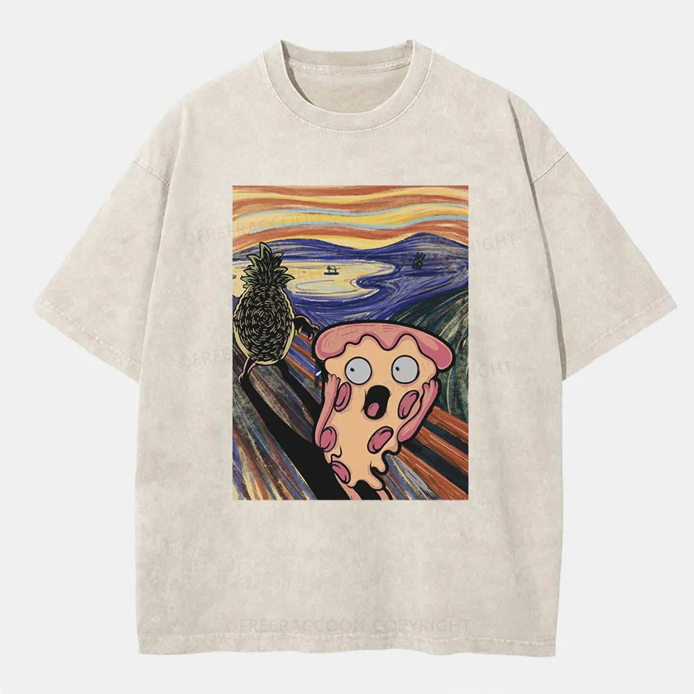 Vintage Pizza Nightmare Washed T-Shirt