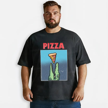 Vintage Pizza Crocodile Washed T-Shirt