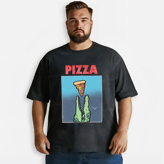 Vintage Pizza Crocodile Washed T-Shirt