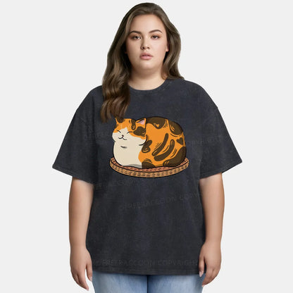 Vintage Fluffy Cat Washed T-Shirt