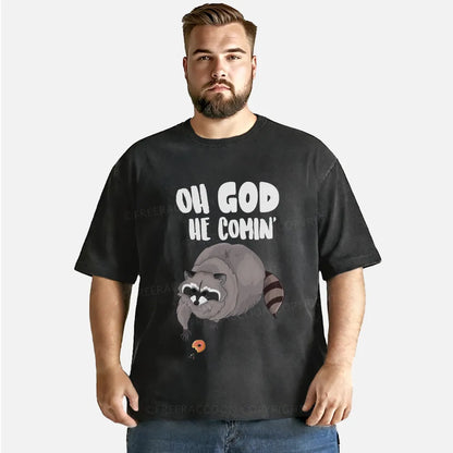 Vintage Oh God He Comin' Washed T-Shirt