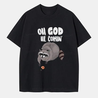 Vintage Oh God He Comin' Classic T-Shirt